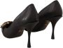 Dolce & Gabbana Zwarte Leren Hak Pumps Black Dames - Thumbnail 5