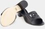 Dolce & Gabbana Zwarte Leren Hakken Slides - Thumbnail 2