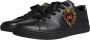 Dolce & Gabbana Zwarte Leren Hart Sneakers met Logo Black Heren - Thumbnail 5