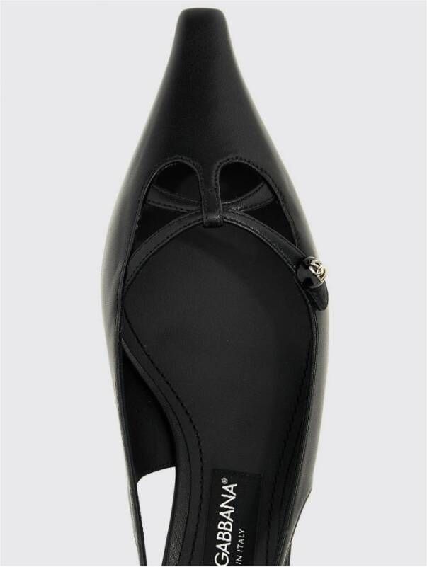Dolce & Gabbana Zwarte leren Kitten Heel Pumps
