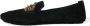 Dolce & Gabbana Elegante Zwarte Leren Loafer Slides met Gouden Borduursel Black Heren - Thumbnail 11