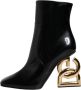 Dolce & Gabbana Zwarte leren laarzen tot halverwege de kuit met rits - Thumbnail 2