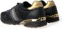 Dolce & Gabbana Leren Lage Sneakers In Zwart Met Gouden Details - Thumbnail 5