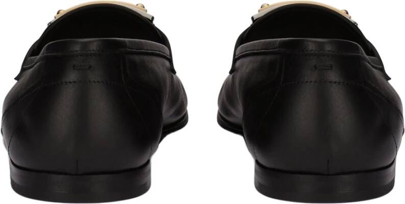 Dolce & Gabbana Zwarte Leren Loafers Black Heren