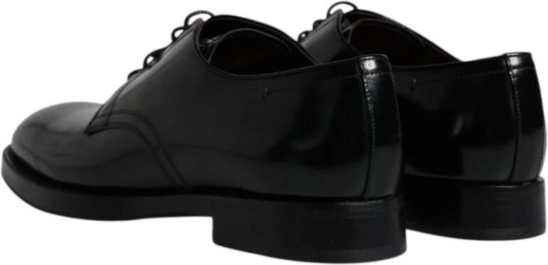 Dolce & Gabbana Zwarte Leren Oxford Schoenen Black Heren