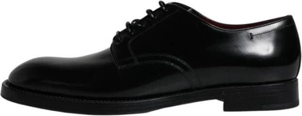 Dolce & Gabbana Zwarte Leren Oxford Schoenen Black Heren