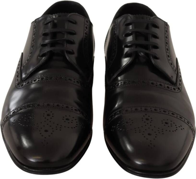 Dolce & Gabbana Zwarte Leren Oxford Wingtip Formele Schoenen