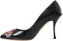 Dolce & Gabbana Zwarte leren patch hakken pompen schoenen Black Dames - Thumbnail 10