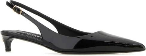 Dolce & Gabbana Zwarte leren pumps met 4 cm hak