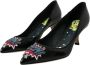 Dolce & Gabbana Zwarte Leren Boom Hakken Pumps Schoenen Black Dames - Thumbnail 9