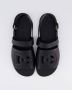 Dolce & Gabbana Zwarte leren sandaal met logo Black Heren - Thumbnail 3