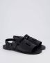 Dolce & Gabbana Zwarte leren sandaal met logo Black Heren - Thumbnail 4