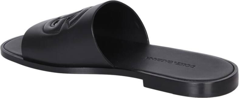 Dolce & Gabbana Zwarte leren sandalen voor heren
