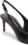Dolce&Gabbana Hoge hakken Black Leather Slingbacks in zwart - Thumbnail 4