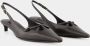 Dolce & Gabbana Zwarte Leren Slingbacks Puntige Neus Black Dames - Thumbnail 3