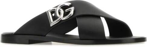 Dolce & Gabbana Zwarte leren sneakers