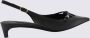 Dolce & Gabbana Zwarte Leren Slingbacks Puntige Neus Black Dames - Thumbnail 14