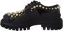 Dolce & Gabbana Prachtige Zwarte Trekking Derby met Gouden Studs Black Dames - Thumbnail 3