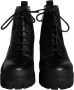 Dolce & Gabbana Zwarte leren trekking enkellaarzen Black Dames - Thumbnail 2