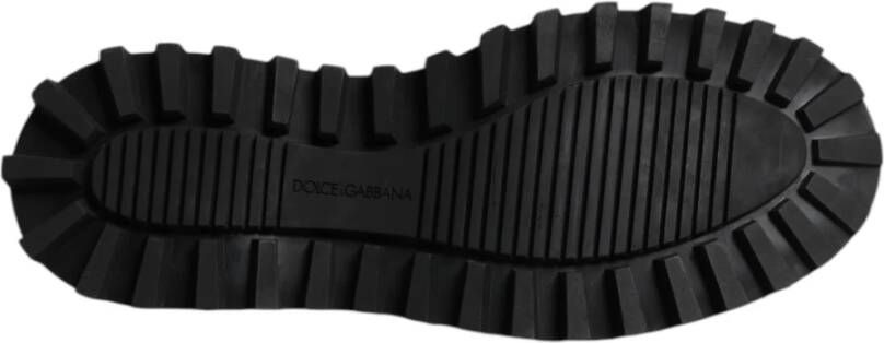 Dolce & Gabbana Zwarte leren veterschoenen