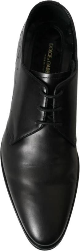 Dolce & Gabbana Zwarte leren veterschoenen Black Heren