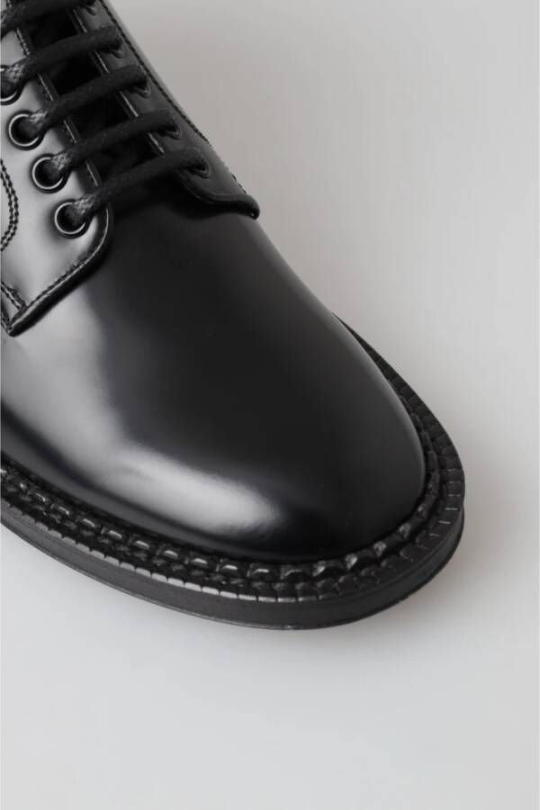 Dolce & Gabbana Zwarte Leren Veterschoenen Korte Laarzen Black Heren