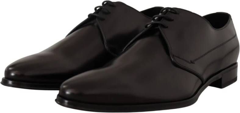 Dolce & Gabbana Zwarte Leren Veterschoenen voor Formele Gelegenheden Black Heren