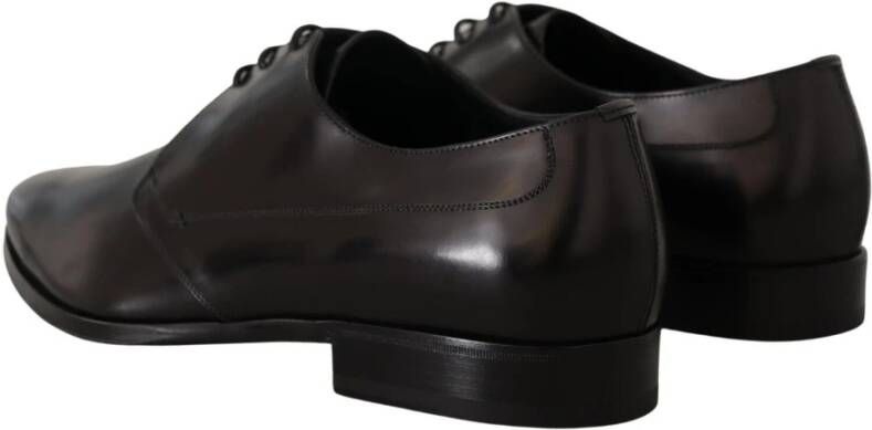 Dolce & Gabbana Zwarte Leren Veterschoenen voor Formele Gelegenheden Black Heren