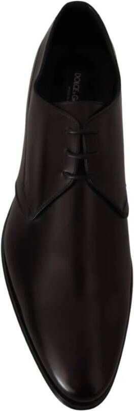 Dolce & Gabbana Zwarte Leren Veterschoenen voor Formele Gelegenheden Black Heren