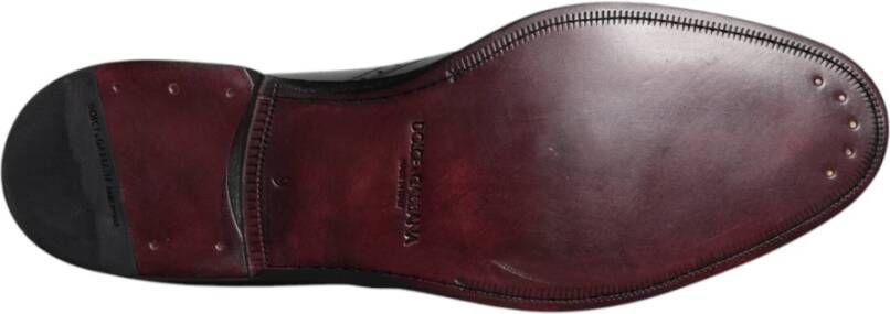 Dolce & Gabbana Zwarte Leren Wingtip Formele Schoenen