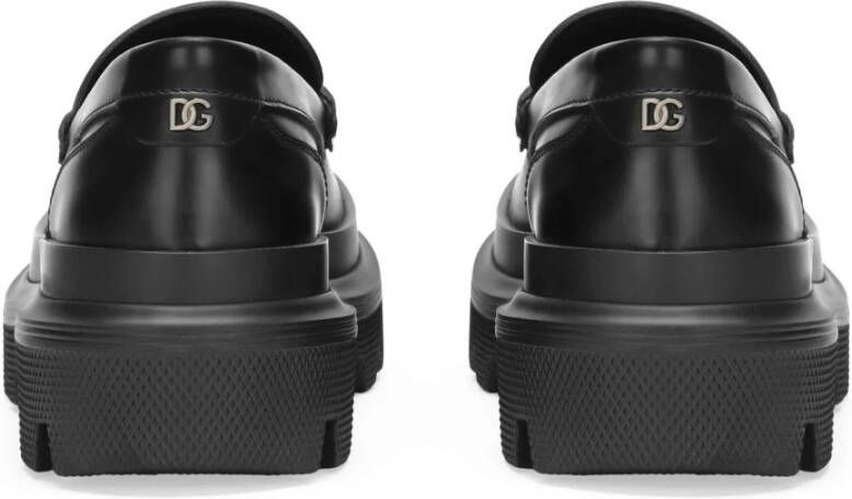 Dolce & Gabbana Zwarte Loafers Mocassino Stijl Black Heren