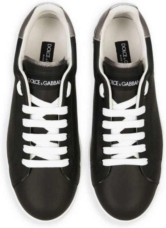 Dolce & Gabbana Zwarte Logo Sneakers Hoge Kwaliteit Stijl