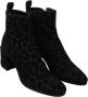 Dolce & Gabbana Zwarte Luipaard Korte Laarzen met Rits Zwart Dames - Thumbnail 6