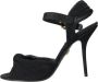 Dolce & Gabbana Zwarte Tule Stretch Enkelband Sandalen Black Dames - Thumbnail 16