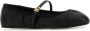 Dolce & Gabbana Zwarte Nappa Leren Ballerina's Schoenen - Thumbnail 2