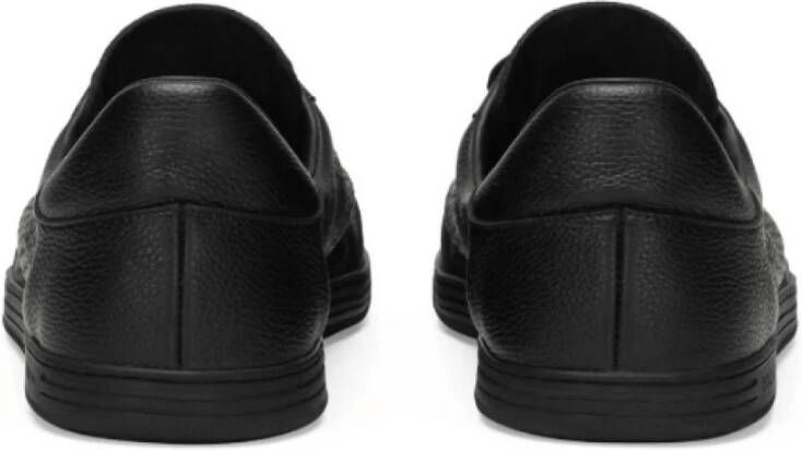 Dolce & Gabbana Zwarte perforatie lage sneakers Black Heren