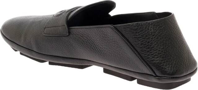 Dolce & Gabbana Zwarte platte schoenen DG Driver Black Heren