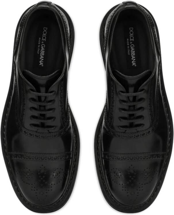 Dolce & Gabbana Zwarte platte schoenen Elegant stijl Black Heren