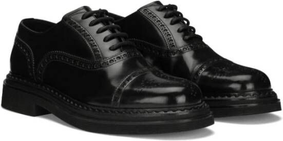 Dolce & Gabbana Zwarte platte schoenen Elegant stijl Black Heren