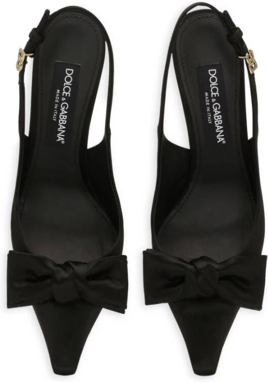 Dolce & Gabbana Zwarte Ballerina Schoenen met Strik Black Dames