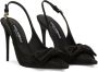 Dolce & Gabbana Zijden slingback pumps met strikdetail Black Dames - Thumbnail 4