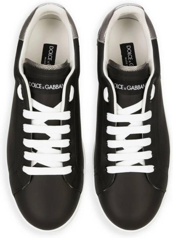 Dolce & Gabbana Zwarte platte schoenen Elegante stijl Black Heren