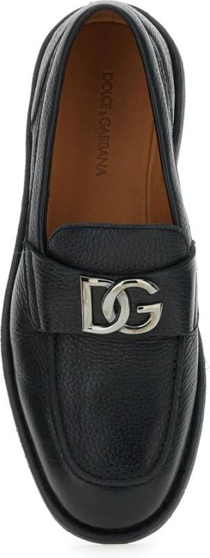 Dolce & Gabbana Zwarte platte schoenen Florio DG