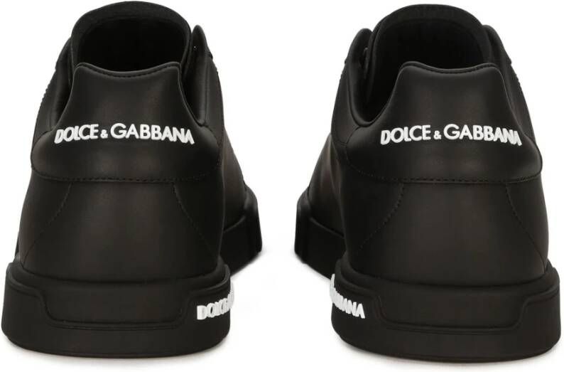 Dolce & Gabbana Zwarte platte schoenen stijlvol ontwerp Black Heren