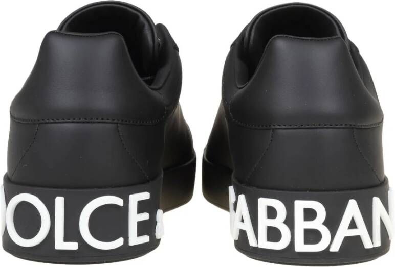 Dolce & Gabbana Zwarte Portofino Sneakers Black Heren