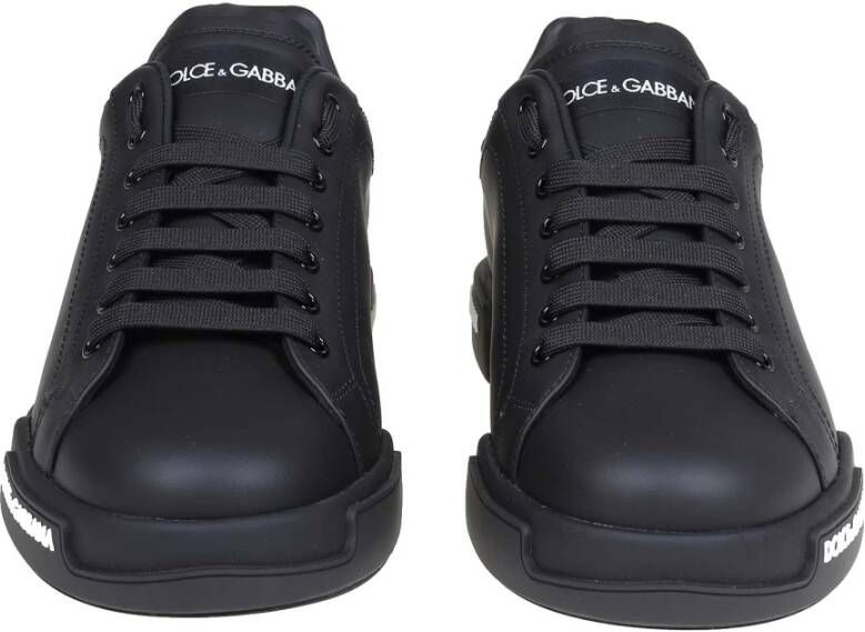 Dolce & Gabbana Zwarte Portofino Sneakers voor Heren Black Heren