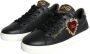 Dolce & Gabbana Sacred Heart Lace-Up Sneakers Zwart Goud Black Dames - Thumbnail 3