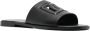 Dolce & Gabbana Gestikte leren slides met uitgesneden details Black Heren - Thumbnail 2