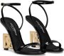 Dolce & Gabbana Zwarte Sandalen met Goud-geplateerde Hak Black Dames - Thumbnail 2