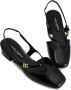 Dolce & Gabbana Zwarte sandalen met gouden logogesp - Thumbnail 2